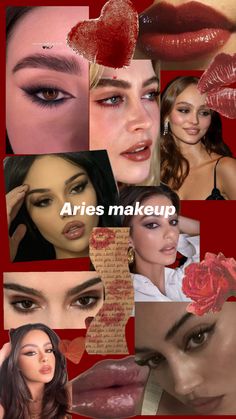 Maquillaje inspirado en una mujer Aries que busca ser sensual, sofisticada pero no pasar desapercibida Aries Makeup, Aries Aesthetic, Makeup Charts, Eye Makeup Techniques, Cat Eye Makeup, Colorful Eye Makeup, Cute Makeup Looks, Trendy Makeup, No Eyeliner Makeup