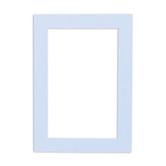 a light blue frame on a white background