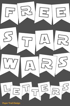 free star wars letters cut out from paper