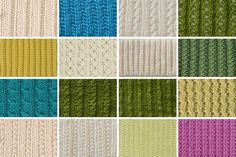 many different colors of knitted fabric