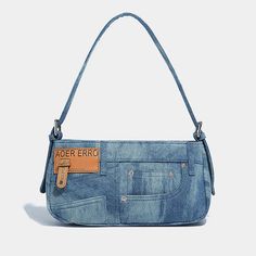 LadyOccasions Exclusive. Not available in stores. Main Material: Denim Size : 26 cm x 14 cm x 8 cm Denim Shoulder Bag, Soft Pattern, Denim Shoulder Bags, Luxury Designer Handbags, Vintage Models, Blue Square, Types Of Bag, Denim Blue, Vintage Denim