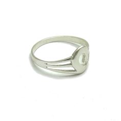 Sterling silver ring. Stamped 925. Approximate weight 1.5 grams. Top width 1.0cm (0.40 inches). All our jewels are made from solid sterling silver 925/1000 and are carefully crafted by hand in our family workshop. We dispatch your orders in 5 working days, worldwide and the postage is $5. We ship registered priority mail. Please allow 5-7 working days for delivery in Europe and 10-15 working days outside Europe. For any questions - please do not hesitate to contact me! Sterling Silver Hallmarked Open Initial Ring, Sterling Silver Open Initial Ring Hallmarked, Sterling Silver Open Initial Ring With Hallmark, Silver Initial Open Ring With Simple Design, Silver Open Ring With Simple Design, Silver Rings With Simple Design, Simple Oval Silver Jewelry, Sterling Silver Initial Ring With Simple Design, Silver Sterling Silver Heart Ring With Round Band