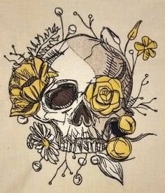 Overgrown Flowers, Skeleton Art, Skull Drawing, Arte Sketchbook, Dessin Adorable, Anatomy Art, Sketchbook Art Inspiration, Cool Art Drawings, Art Inspiration Drawing