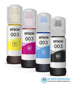 Epson 003 CMYK Original Ink Bottle Full Set Ink Bottle, Ink Toner, Toner Cartridge, Ink Cartridge, Ink Color, Low Cost, Full Set, Toner