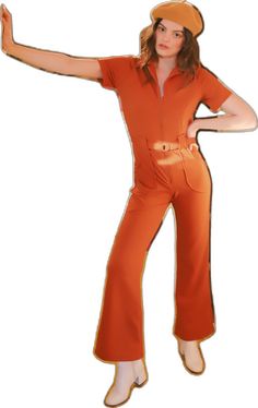 Trendy Fitted Orange Jumpsuits And Rompers, Trendy Fitted Jumpsuit With Short Sleeves, Fitted Trendy Jumpsuits And Rompers With Short Sleeves, Vintage Fitted Short Sleeve Jumpsuits And Rompers, 70s Vibes, Love Stitch, Short Sleeve Jumpsuits, Jumpsuit With Sleeves, Custom Tailoring