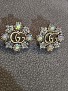 Vintage Gucci Earrings Good Condition Lightly Tarnished 1" x 1" Designer Clip-on Round Earrings, Designer Round Clip-on Earrings, Designer Silver Clip-on Earrings, Gucci Earrings, Chanel Brooch, Italian Luxury Brands, Guccio Gucci, Gucci Jewelry, Chanel Sunglasses