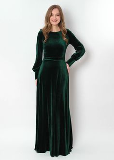 Emerald green velvet maxi dress, bridesmaid velvet dress, wedding dress, velvet bridesmaid dress, New Year dress, long sleeve dress, velvet maxi dress, evening dress You can find the pictures of ALL OTHER COLORS & VELVET MODELS in our catalog on ETSY here: https://www.etsy.com/shop/ENMEstyle?ref=seller-platform-mcnav&section_id=36055243 Velvet dress is the elegant dress suitable for every occasion. Made from a stretch velvet fabric to guarantee the perfect fit! Suitable for plus size and petite. This velvet dress is designed with round or wrap neckline, ruffle sleeves a softly flared dress for a fuller aesthetic. You can choose dress with slit or without. We'll need the following details: Wedding Name: Bridesmaid Name: Type of dress: Bust Measurement: Waist Measurement: Hip Measurement: He Green Velvet Dress Long, Velvet Dress Wedding Guest, Long Dress Bridesmaid, Dark Green Velvet Dress, Velvet Long Dress, Velvet Formal Dress, Velvet Bridesmaid, Emerald Green Velvet, Velvet Dress Long