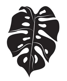 a black and white drawing of a monster's leaf