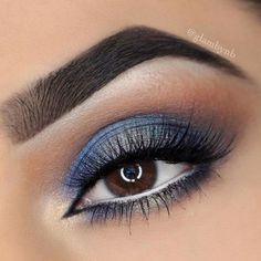 Pinterest House Of Lashes, Blue Eyeliner, Makeup Looks For Brown Eyes, Blue Eyeshadow, Eye Makeup Art, Blue Makeup