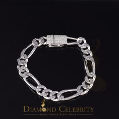 DIAMOND CELEBRITY Custom Label :19482W-A299DC Introducing our newest and most dazzling product yet: the Diamond Celebrity  Sterling Silver Diamond Stud Bracelet! This exquisite piece is perfect for any formal or special occasion, and adds a touch of luxury to any outfit. Made of 925 sterling silver and set with real diamonds, it's sure to make you feel like a king or queen. Item Description Condition: New with tags: A brand-new, unused, and unworn item in the Original packaging. Style : Bracelet Metal : Sterling Silver Base Metal : 925 Silver Metal Color: White  Metal Wt. :26.92 gm  Shape : Fancy Style Main Stone : Diamond Material: Real Diamond Diamond Wt. : 1.50ct Bracelet Size: 7.5 Inch Bracelet Width in MM :  Brand: Diamond Celebrity UPC : Country of Origin: Imported Please Note **Meta Silver Diamond Bracelet, Silver Diamond Earrings, Bracelets With Meaning, Silver Diamond Ring, Bracelets Gold Diamond, Moissanite Earrings, Custom Label, Gold Diamond Earrings, Cz Pendant