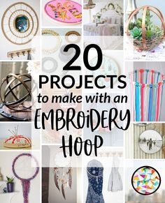 there are many projects to make with an embroidery hoop