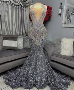 Crystal Prom Dress, Glitter Party Dress, Prom Dresses Sparkly, Silver Prom Dress, Sparkly Prom Dresses, Gorgeous Prom Dresses, Prom Girl Dresses, Senior Prom Dresses, Classy Prom Dresses