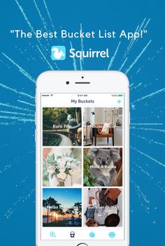 the best bucket list app is displayed on an iphone