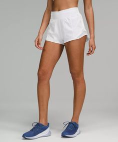 Hotty Hot High-Rise Lined Short 2.5" | Women's Shorts | lululemon Lululemon Hotty Hot Shorts, Hotty Hot Shorts, Born To Run, Mid Rise Shorts, Hot Shorts, Lululemon Shorts, Designer Shorts, High Rise Shorts, Lululemon Women