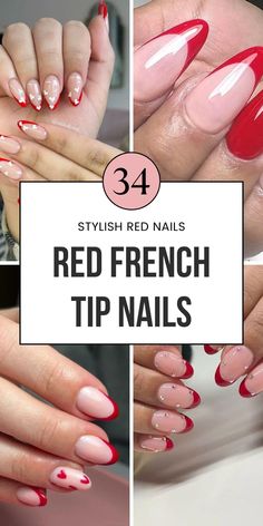 Find 34 red almond nail designs that are perfect for every occasion. From short, plain styles to bold designs with black and pink accents, these nails will suit any event. Save this pin to your nail board and visit the blog for more inspiring ideas on how to style your almond nails!