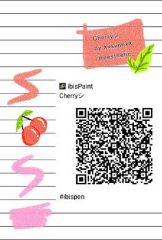 a piece of paper with some writing on it and an image of cherries in the corner