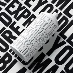 an advertisement with the words superdry on it in black and white letters, as well as some type of typogramic