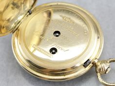 This is a rare key wind antique pocket watch which dates to the 1860's and features a spiraling enamel motif. This hunters case pocket watch crafted in high 18 karat yellow gold by the Charles E Jacot watch company and bearing a fine 15 jewel movement. The face bears two dials, one with Roman numerals, the other with Arabic numbers, and is in excellent condition, like all of our watches it has been restored and cleaned by a master watch craftsman. Manufacturer: Charles E Jacot Jewel Count: 15 Ye Luxury Antique Watch Accessories With Round Dial, Antique Pocket Watch, Arabic Numbers, Gold Pocket Watch, Pocket Watch Antique, Pendant Watches, Watch Companies, Pocket Watches, Ruby Sapphire