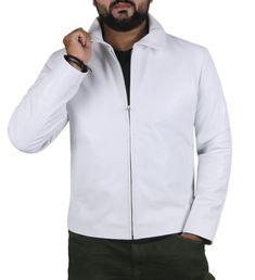 White White Leather Long Sleeve Outerwear, Classic White Leather Jacket With Long Sleeves, Classic White Long Sleeve Leather Jacket, Classic White Leather Jacket, Classic Fitted White Leather Jacket, Black Aviator Jacket, White Leather Jacket, Aviator Jacket, Lambskin Leather Jacket