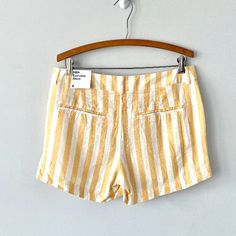 New No Flaws Inseam Measures 3.5 Inches Size 8 Relaxed Fit Yellow Shorts For Summer, Yellow Relaxed Fit Shorts For Summer, Trendy Yellow Shorts For Beach Season, Yellow Relaxed Fit Shorts For Vacation, Yellow Relaxed Fit Bottoms For Beach Season, Yellow Shorts For Beach Day Out, Yellow Shorts For Beach Season Day Out, Yellow Shorts For Day Out, Yellow Summer Cotton Shorts