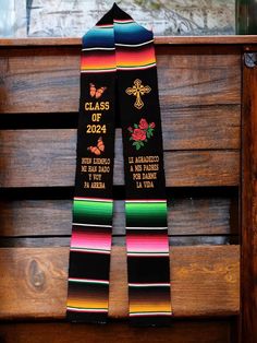 Remember this important phase in your life and look radiant with your Mexican Sarape Stole as apart of your Graduation gown! Wear Them With Pride! IF YOU WANT ADDITIONAL EMBROIDERY LOCATIONS OR FLAG ADDITION PLEASE CONTACT ME BEFORE PLACING YOUR ORDER. ONCE THE ORDER IS PLACED NO CHANGES CAN BE MADE. Our stoles are as pictured, no customizations. They are as pictured only. Dimensions: 80 inches Long x 5 inches Wide Mexican Graduation Sash, Mexican Sarape, Mexican Graduation, Graduation Sash, Graduation Gown, Graduation Stole, Class Of 2024, Remember This, Scarf Accessory