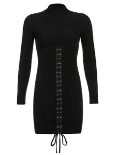 Tie Up Long Sleeve Knitted Black Bandage Mini Dress



Size
Shoulder

cm
Bust

cm
Sleeve

cm
Length

cm
Waist

cm
Hip

cm



S

32.5
70
57
81.5
60
74


M
33.5
74
58
83
64
78



L

34.5
78
59
84.5
68
82


1 Inch= 2.54cm



NOTE:
1.Please strictly follow the size chart to select the size. Do not select directly according to your habits.
2. The size may have 2-3cm differs due to manual measurement. Please note when you measure. Casual Winter Fashion, Egirl Outfits, Dresses Ladies, High Road, Dress Autumn, Grunge Look, Dress Stores Online, Basic Long Sleeve, Black Bodycon Dress