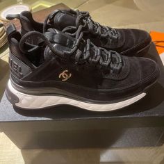 Excellent Condition.Worn Inly Once . Box , Dust Bags And Extra Laces Are Included. Luxury Sports Sneakers, Elegant Low-top Sneakers For Streetwear, Chanel Sport, Shoes Chanel, White Sneakers Women, Chanel Shoes, Women's Sneakers, Womens Sneakers, Calf Skin