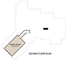 the second floor plan for this home