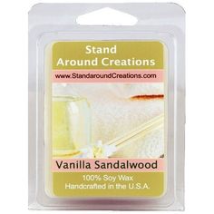 vanilla sandalwood wax for handcrafted in the u s a from stand around creations