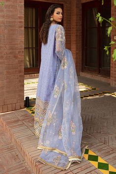 Organza Kameez, Organza Sharara, Shades Of Pastel Pink, Eid Dress, Pakistani Couture, Indian Designer Suits, Traditional Indian Outfits, Eid Dresses, Wide Trousers