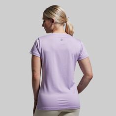 Made to be the most versatile short sleeve v-neck t-shirt in your arsenal. We took your classic, everyday shirt and added extra stretch to give you an unrestricting women's short sleeve athletic shirt you’ll want to wear again and again. Designed specifically for athletic builds and perfect for hitting the gym or heading out to a Saturday barbecue. Fitted V-neck T-shirt In Athleisure Style, Fitted V-neck T-shirt Athleisure, Fitted V-neck Athleisure T-shirt, Fitted V-neck T-shirt For Workout, Athleisure V-neck Sports T-shirt, Purple Short Sleeve Athleisure T-shirt, Athleisure Stretch V-neck T-shirt, Moisture-wicking V-neck Athleisure T-shirt, Sporty Stretch Purple T-shirt