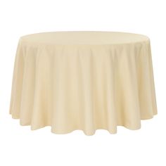 Economy Polyester Tablecloth 120” Round - Champagne Looking to decorate your party on a budget for a luxurious night of dining? Choose our economy polyester round tablecloths to elevate your space at affordable prices.  Our classic Champagne 120” Round Tablecloths are perfect for wedding receptions, anniversaries, birthday parties, and other special occasions. Explore our cheap yet top-quality tablecloth options for your next party. Features of Economy Polyester Tablecloths  Transform your space for a luxurious evening even when you’re on a budget with our economy polyester linens. Our economy polyester tablecloths feature the same classic look as our main polyester line at a more affordable price. They are a simple, no-frills alternative to elevate your space.  Great for parties and event Beige Round Table, Cheap Tablecloths, 120 Round Tablecloth, Event Budget, Table Overlays, Flower Panels, Chair Sashes, Table Skirt, Mantel Redondo