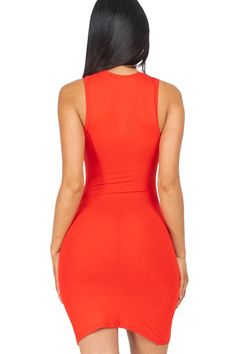 Give your casual or special occasion closet a chic update with this Sleeveless Ruched Bodycon Dress from Iconic Luxe. This comfortable dress made from soft, stretchy fabric is sure to become a warm-weather favorite. You can pair this dress with your choice of footwear to complete your look. 92% Polyester, 8% Spandex Imported Pull On closure Features: sleeveless, crew neck, mini length, bodycon silhouette, ruched front, tulip hem Suit for: street wear, daily wear, date night, movie night, Sunday Girls Accesories, Night Movie, Plus Jumpsuit, Ruched Bodycon Dress, Maternity Shops, Plus Dresses, Comfortable Dress, Stretchy Fabric, Movie Night