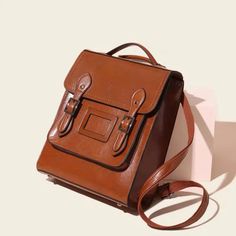 Convertible Leather Backpack Bag for Women, Brown Leather Shoulder Bag for Ipad, Large Capacity Leather Backpack for Girl,school Office Bag - Etsy Ladies Backpack, Backpack Cover, Retro Preppy, Coffee Fashion, Handbags Fashion, Backpack Women, Stylish Backpacks, Bag Summer, Backpack School