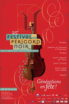 the poster for festival perigord noir