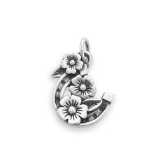 Buy Floral Horseshoe Charm for USD 58.00 | James Avery James Avery Charm, James Avery Charm Bracelet, Pandora Bracelet Charms Ideas, James Avery Rings, James Avery Charms, Mini Sunflowers, Sand Dollar Pendant, James Avery Jewelry, Daisy Charm