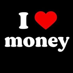 i love money sticker on a black background