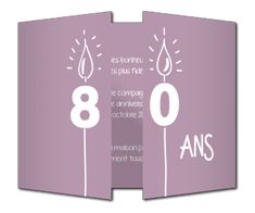 an open card with candles and numbers on it