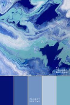 blue and white color scheme for the ocean