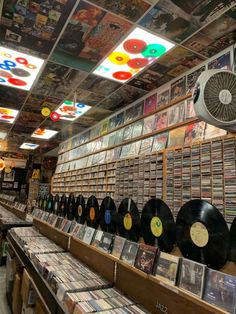 an old record store with many records on the shelves