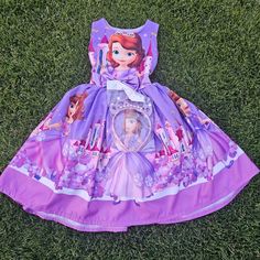 Princess Sofia The First Deluxe Party Dress For Girls And Headband Size 4/5 Princess Sofia The First, Sofia The First, Princess Sofia, Girls Party Dress, Rain And Snow Boots, Fit N Flare Dress, Kids' Dresses, Princess Dress, Fit & Flare