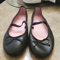 New Girl's Wonder Nation Ballet Flats Size 5 As Is No Refunds Same Day Delivery Black Ballet Flats With Rubber Sole And Round Toe, Black Synthetic Round Toe Ballet Flats, Toddler Cowgirl, Kids Black Boots, Girls Ballet Flats, Black Mary Jane Shoes, Boys Slippers, Mary Jane Shoes Flat, Toddler Slippers