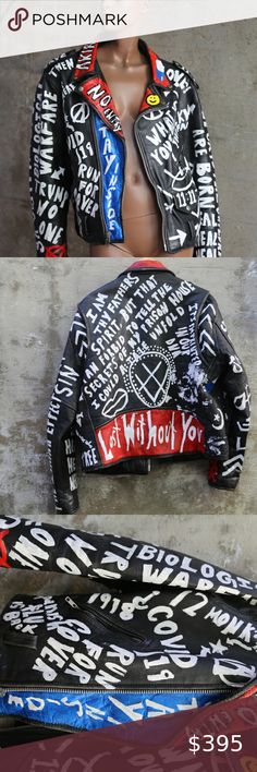 Post Apocalyptic World, Apocalyptic World, Unconscious Mind, Conscious Mind, Painted Jacket, Custom Jacket, Painting Leather