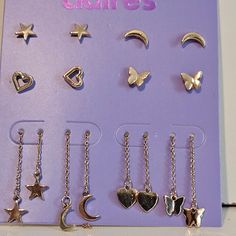 For Sale ! Claire’s Earring New On Company Card 8 Pairs Nice Modern New Never Worn Earrings Please See Pictures And Ask Any Questions Before Buying Company Card, Claires Earrings, Pink Car, See Pictures, Pansies, Jewelry Ideas, See Picture, Piercings, Jewelry Earrings