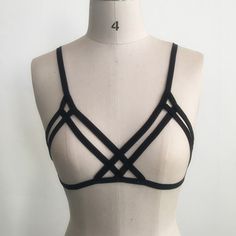 Sexy Harness Cage Lingerie. Sizes S-L Sheer Bustier, Phoenix Fashion, Gothic Harajuku, Harness Fashion, Bra Crop Top, Harness Dress, Harness Bra, Floral Bra, Lingerie Outfits