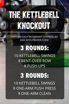 the kettlebell knockout with instructions for how to do it