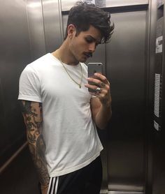 Barber Haircuts, Men Tumblr, Boy Tattoos, Tumblr Boys, Tumblr Fashion, Grunge Hair, Haircuts For Men, Boy Fashion, Thick Hair Styles