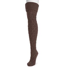 MUK LUKS® Women's Chunky Cable Over the Knee Socks can’t be beat for cozy warm feet. Featuring a luxurious cable knit design, these fashionably modern socks keep legs toasty warm in style.Machine wash cold, no bleach, lay flat to dry. Imported.-100% Acrylic Knit-Multiple Color Options- One Size Fits Most (Women’s Sizes 6-11) Accessories Guide, Womens Shoe, Over The Knee Socks, Photoshoot Concept, French Chateau, Knee Socks, Knee High Socks, Cute Simple Outfits, Socks And Hosiery