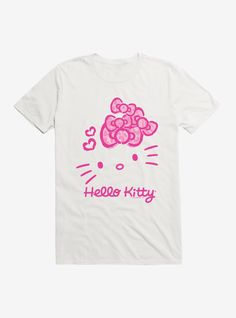 Lightweight 100% combined ring spun cottonWash cold; dry lowImportedListed in men's  unisex sizes White Hello Kitty Crew Neck T-shirt, White Hello Kitty Print Crew Neck T-shirt, White Crew Neck T-shirt With Hello Kitty Print, White Hello Kitty Cotton T-shirt, White Cotton Hello Kitty T-shirt, White Short Sleeve Hello Kitty T-shirt, White Hello Kitty Short Sleeve T-shirt, White Hello Kitty Graphic Tee, White Short Sleeve T-shirt With Hello Kitty