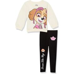 Introducing the adorable and officially licensed Paw Patrol Skye 2-Piece Toddler Girls Drop Shoulder Sweatshirt and Leggings Set! This charming outfit is perfect for little girls who are fans of the popular Paw Patrol character, Skye. With its delightful design and comfortable fabric, your little one will be ready for any adventure! The sweatshirt in this set is crafted from a soft and cozy blend of 60% cotton and 40% polyester, ensuring optimum comfort throughout the day. The drop shoulder styl Nickelodeon Girls, Paw Patrol Skye, Paw Patrol Characters, Paw Patrol Nickelodeon, Dropped Shoulder Sweatshirt, Boys Fleece, Leggings Set, Girls Clothing Sets, Young Fashion